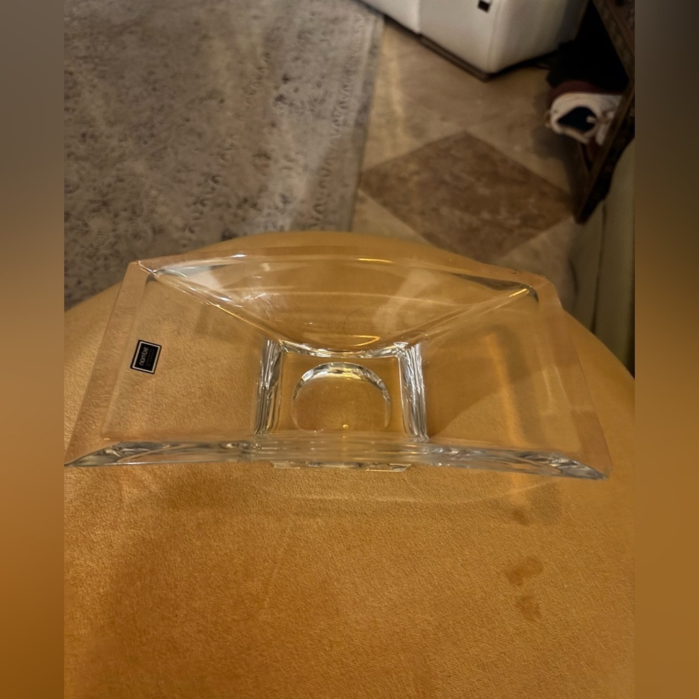 Nambe Rectangular Crystal Bowl 11 1/2" x 6 1/4" x 3" With Tags/Etched​​